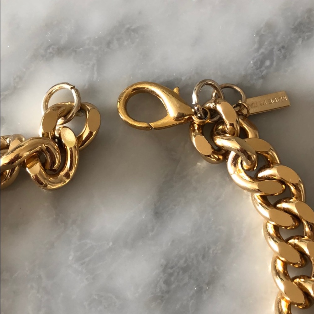 Multicolor Letter Charm Gold Chain Necklace - Picture 4 of 4